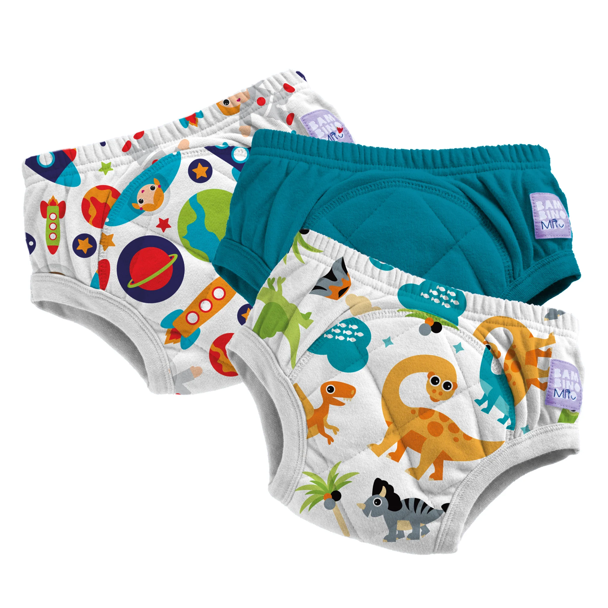3 Pack Reusable Potty Training Pants in Combo Teal