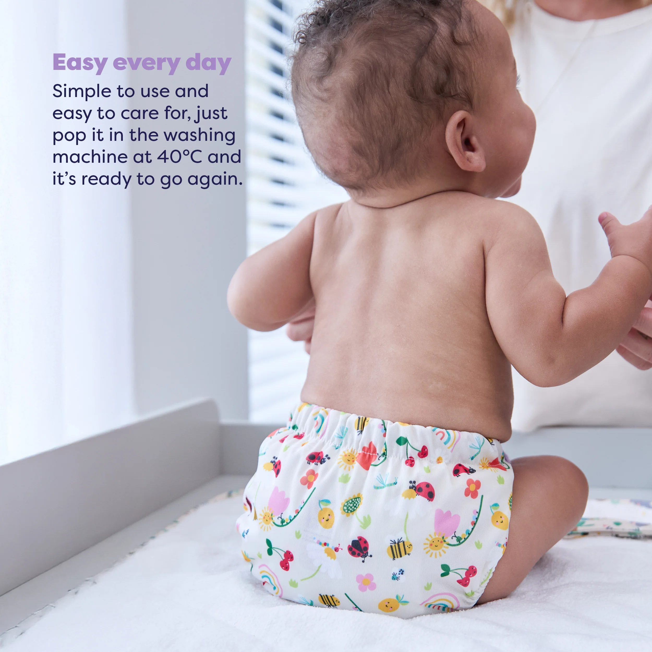 5 Pack Revolutionary Reusable Diaper Bundle in Garden Party - Image 5