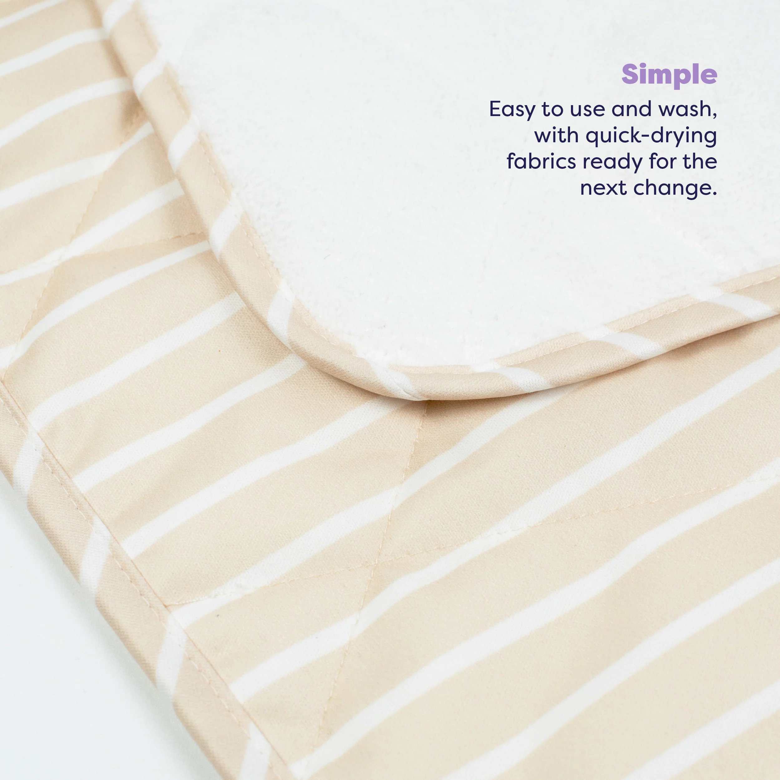 On-The-Move Baby Changing Mat in Neutral Stripe - Image 4