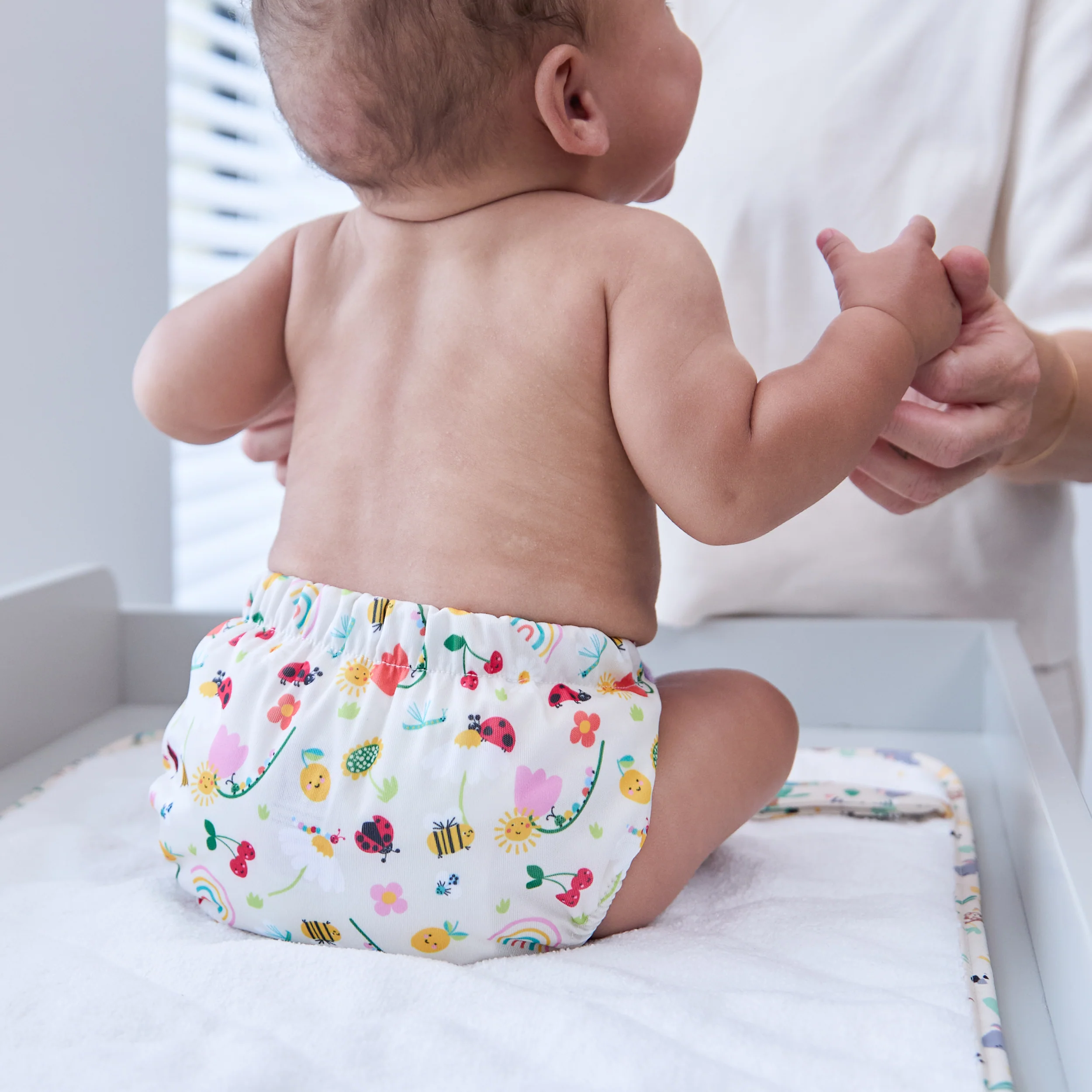On-The-Move Baby Changing Mat in Neutral Stripe - Image 6