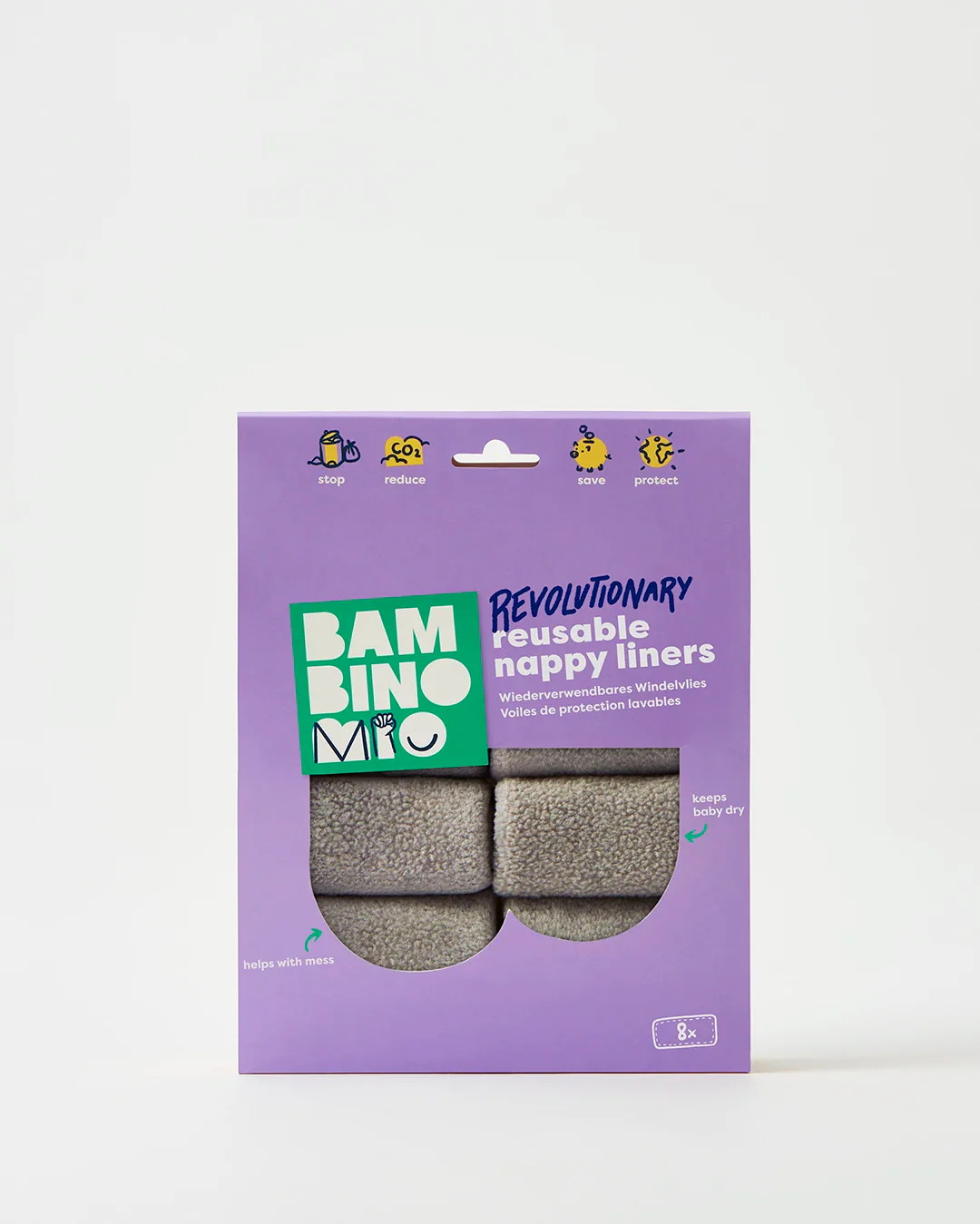 Reusable Diaper Liner For Rev Diaper - 8 Pack - Image 5