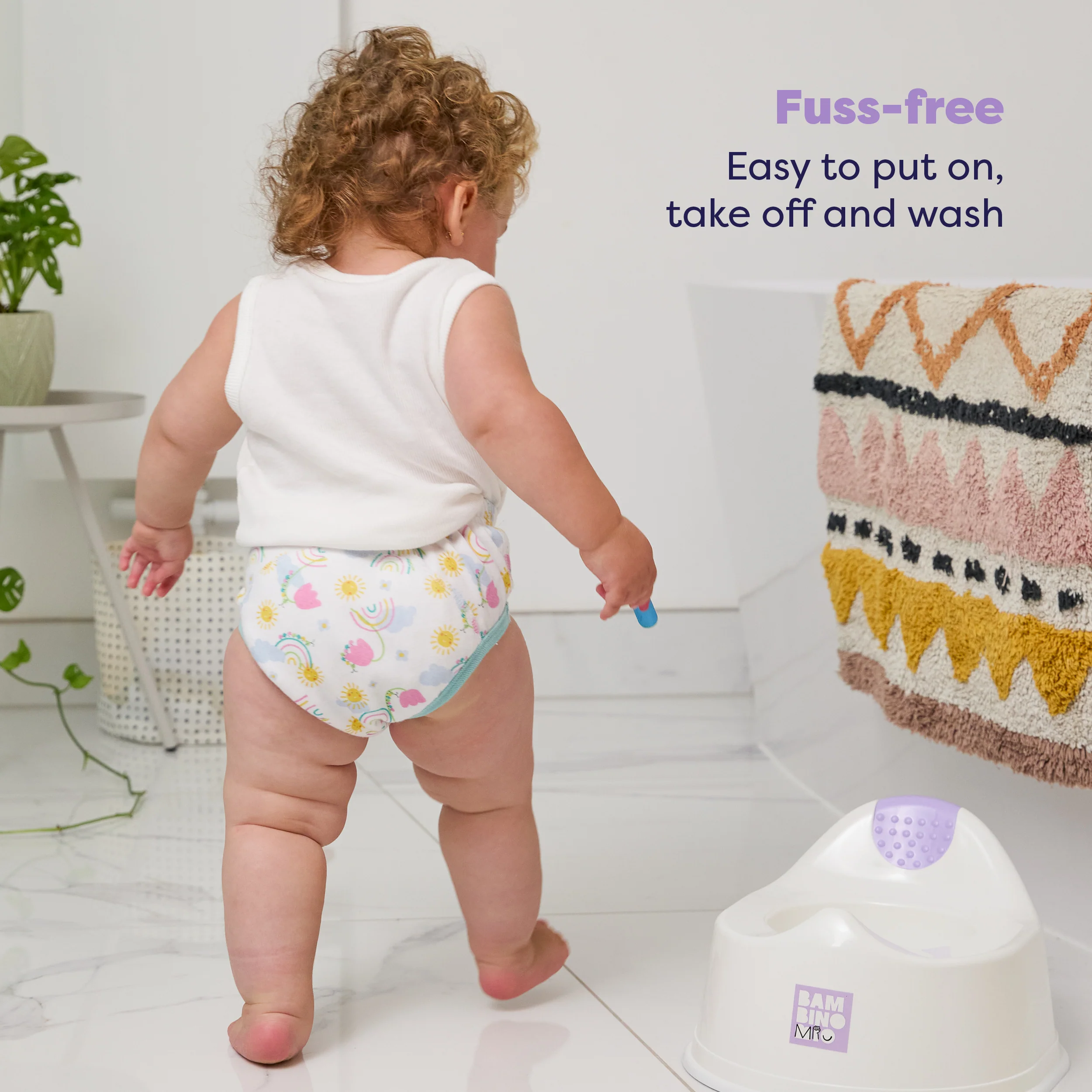 NEW: Reusable Potty Training Pants 3 Pack in Beary Blue Skies - Elite - Image 6