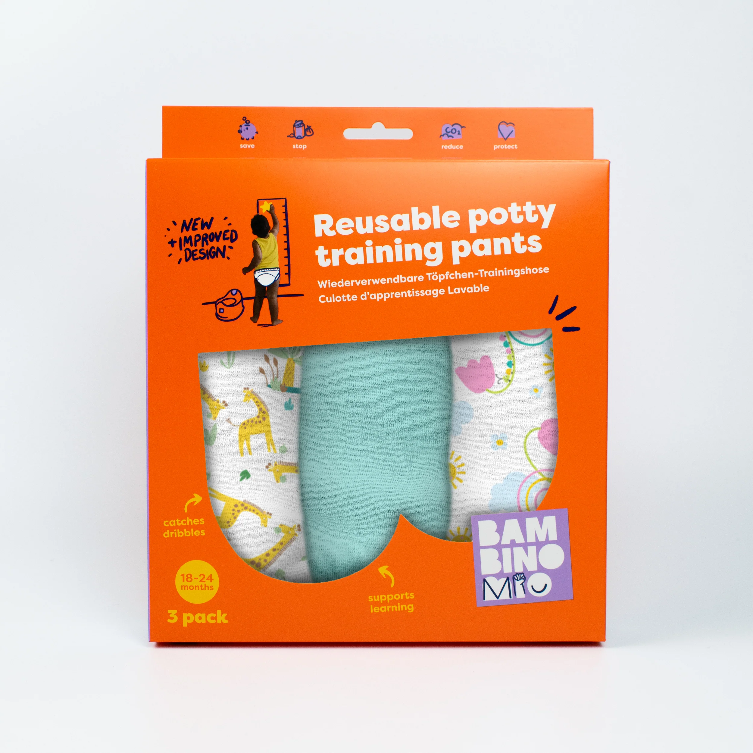NEW: Reusable Potty Training Pants 3 Pack in Beary Blue Skies - Elite - Image 8