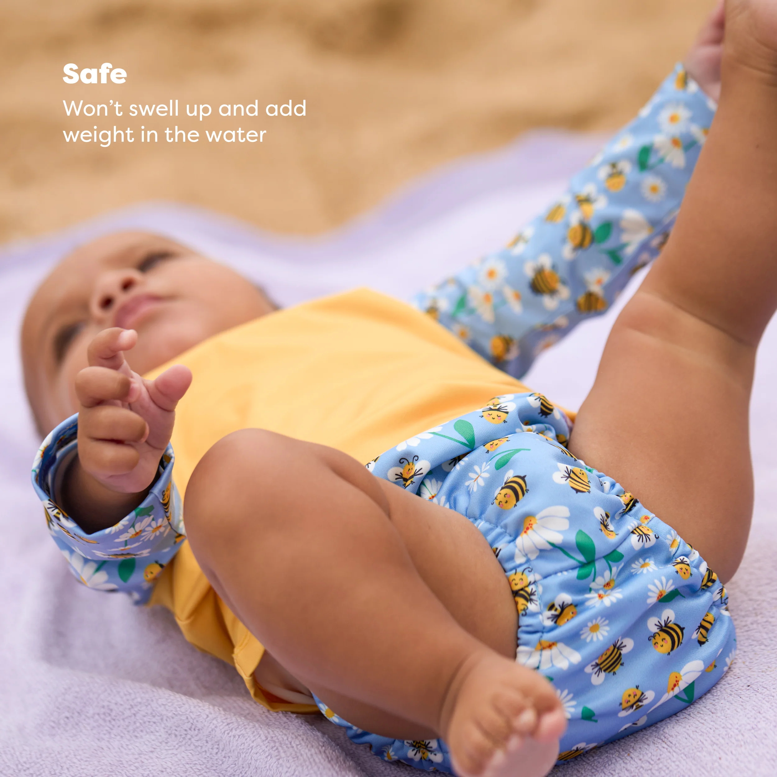 Reusable Swim Diaper in Busy Bees - Image 5