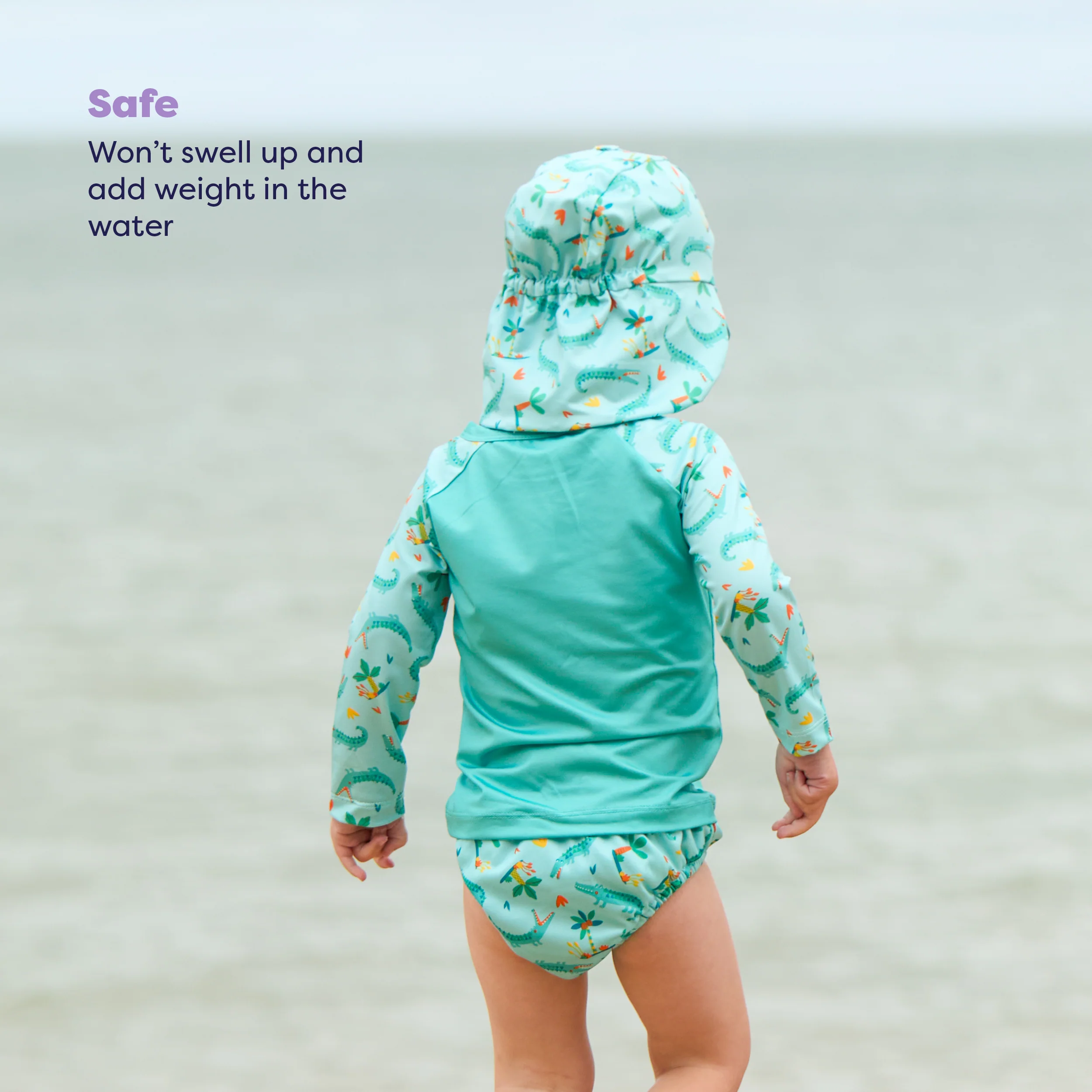 Reusable Swim Diaper in Crafty Croc - Image 5