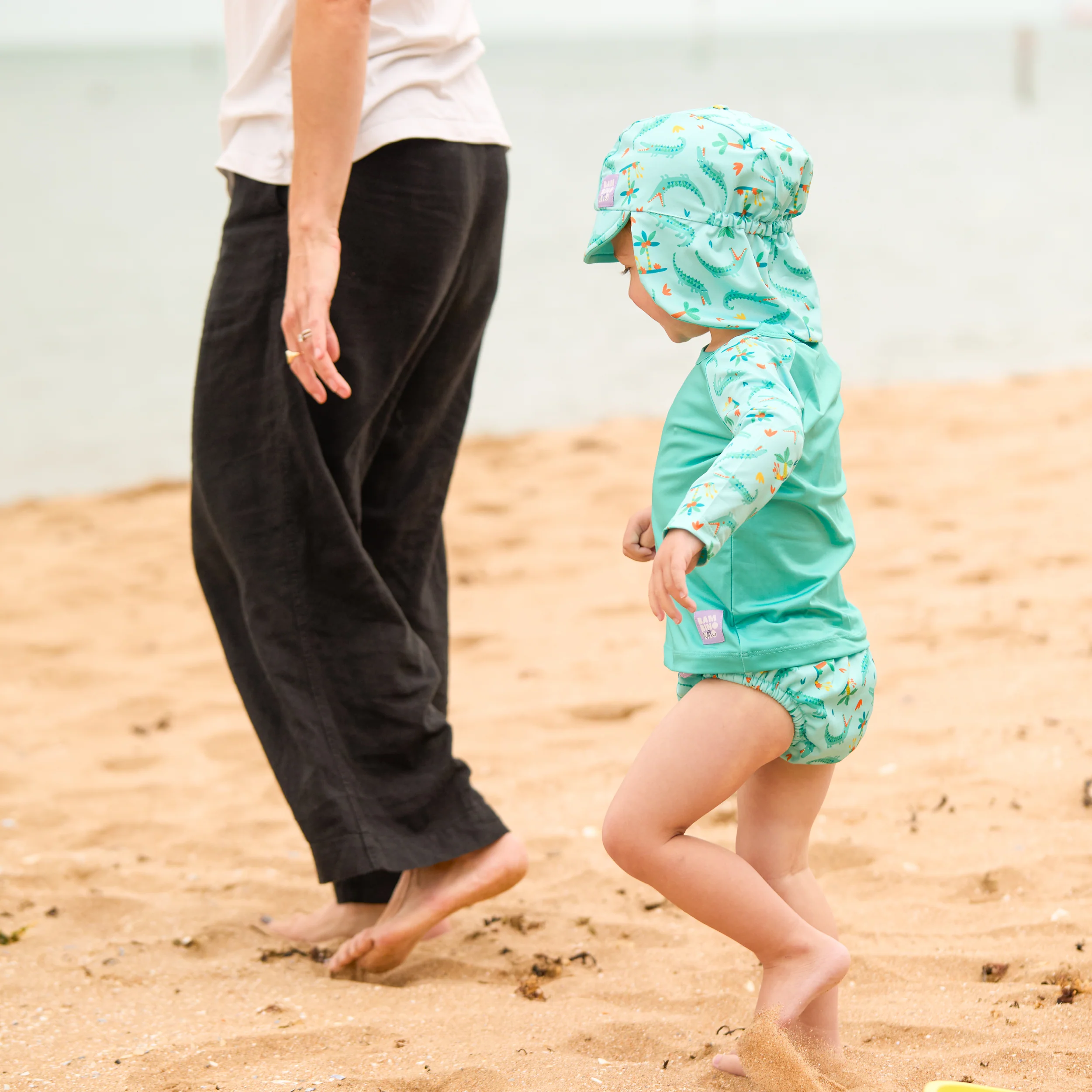 Reusable Swim Diaper in Crafty Croc - Image 6