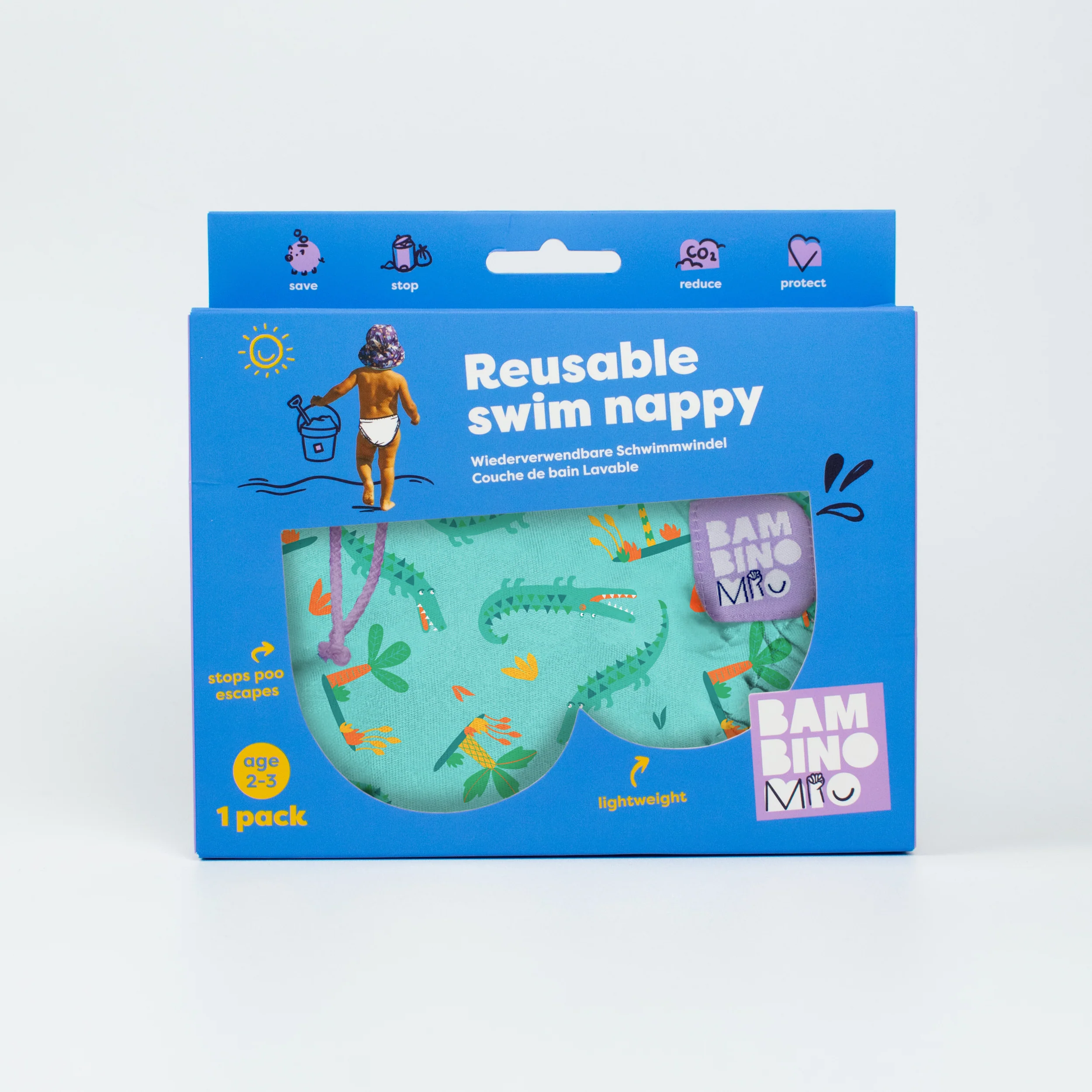 Reusable Swim Diaper in Crafty Croc - Image 8