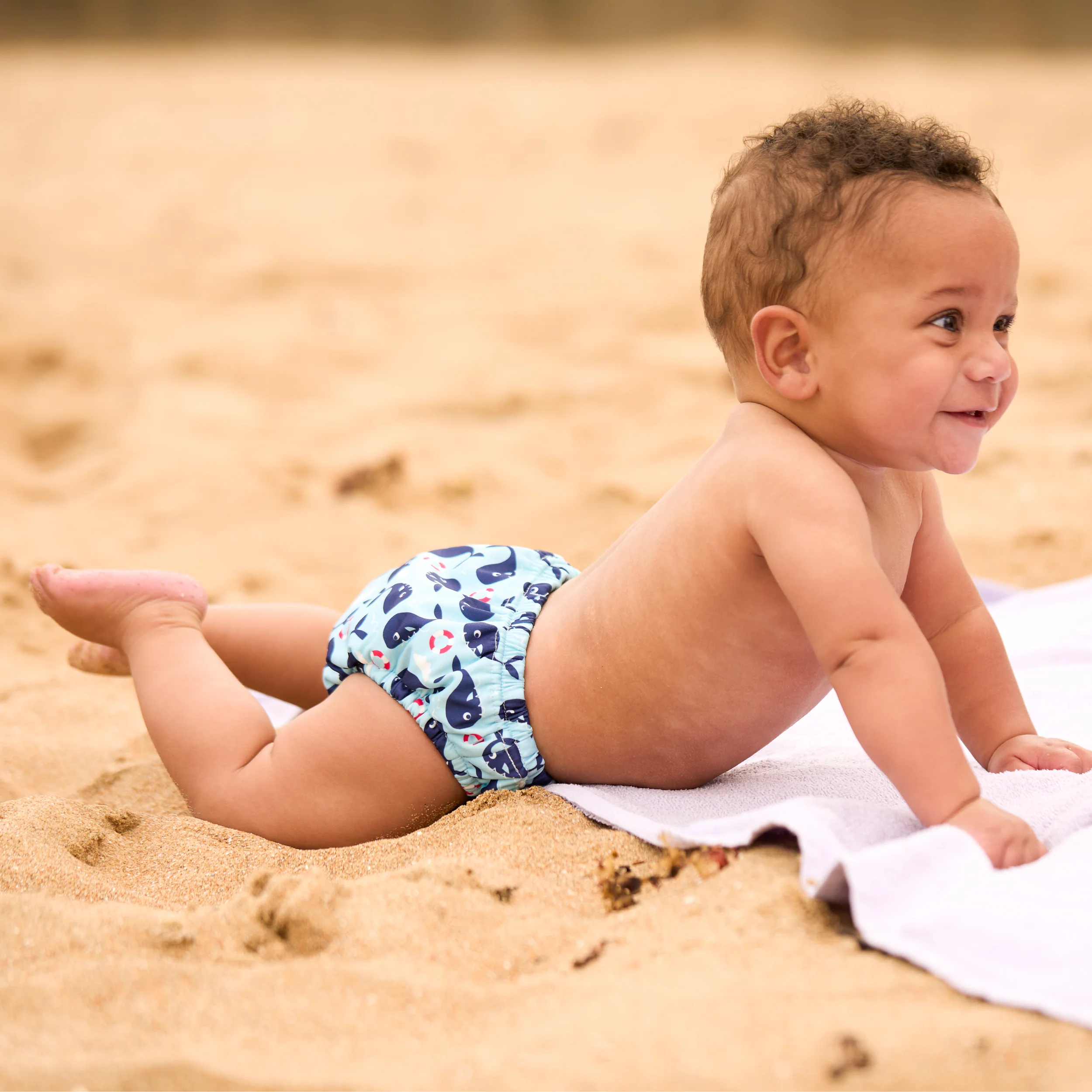Reusable Swim Diaper in Blue Whale - Image 6
