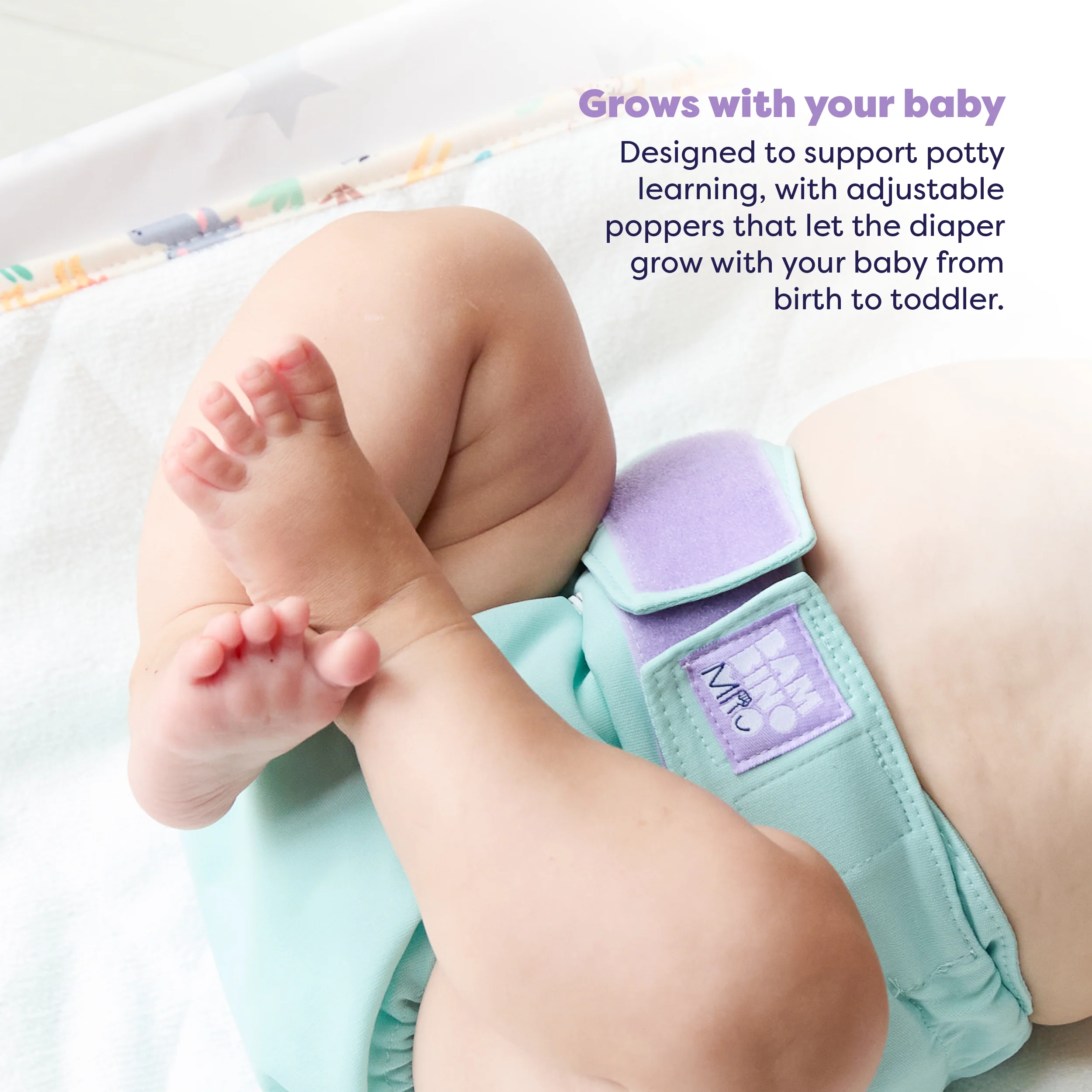 Revolutionary Reusable Diaper in Aqua - Image 4