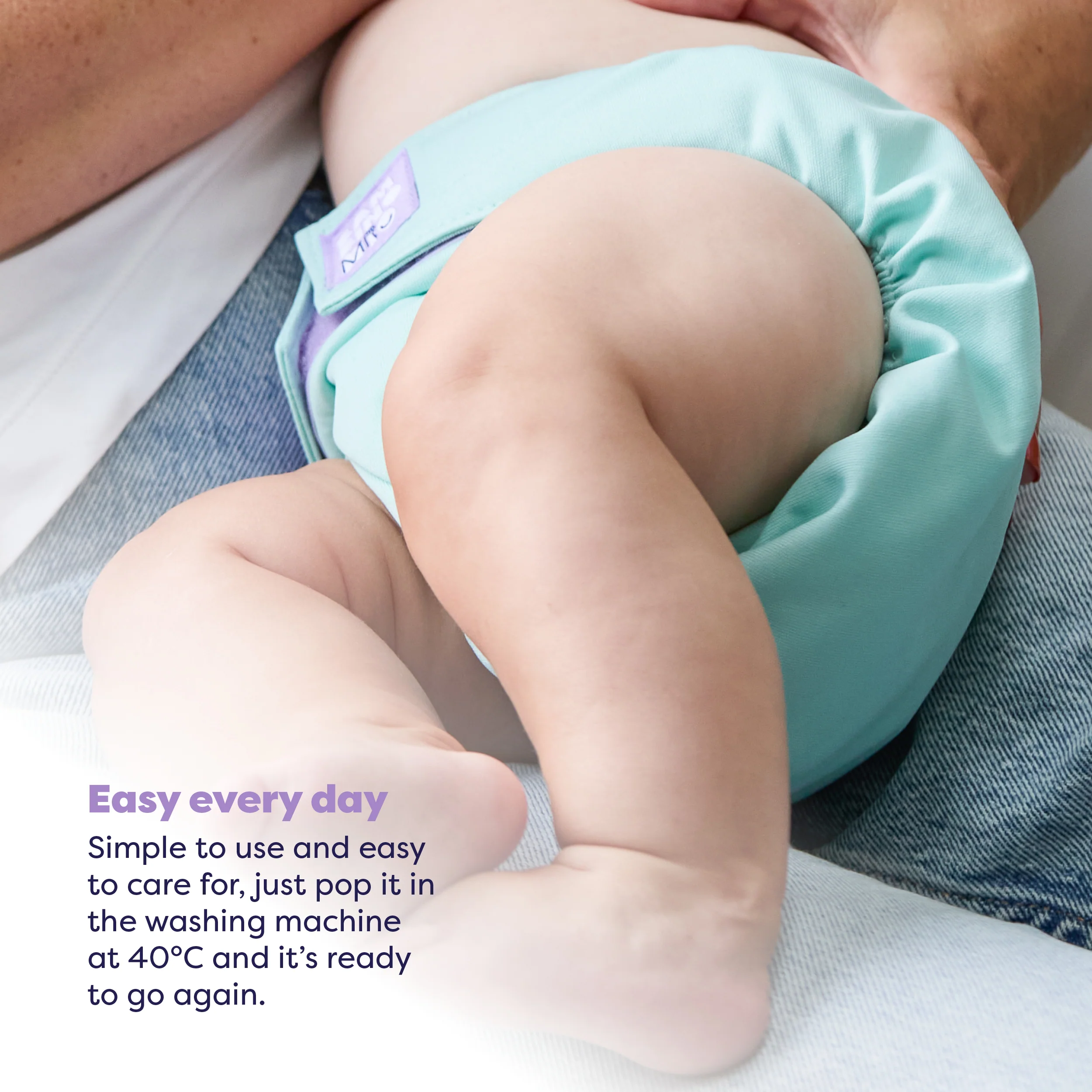 Revolutionary Reusable Diaper in Aqua - Image 5