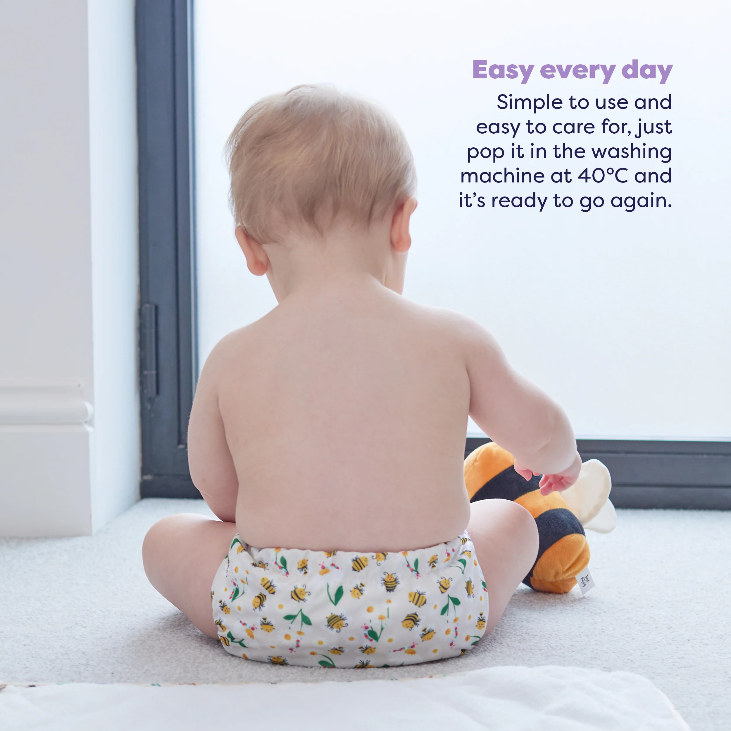 Revolutionary Reusable Diaper in Busy Bees - Image 5