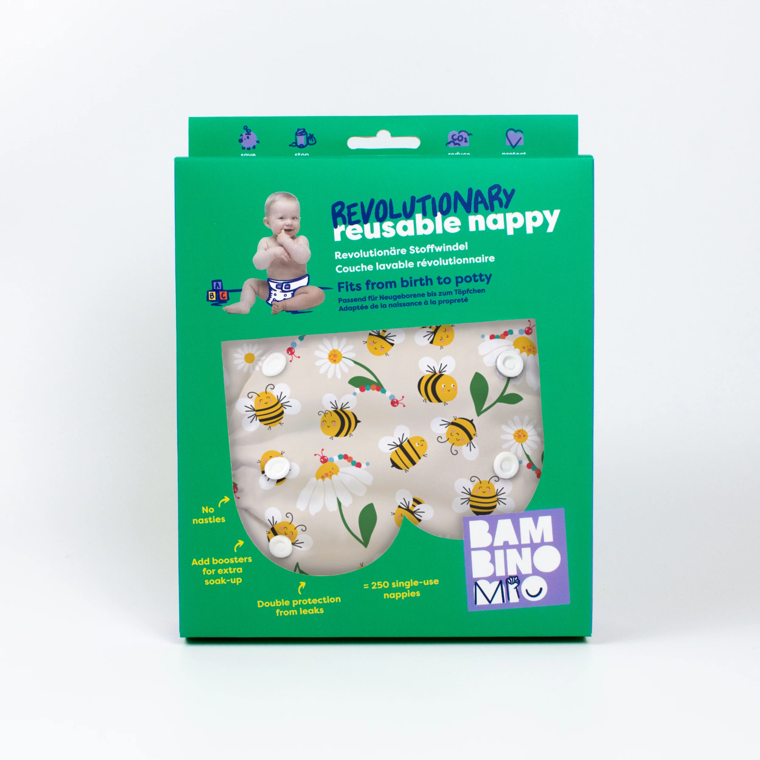 Revolutionary Reusable Diaper in Busy Bees - Image 7