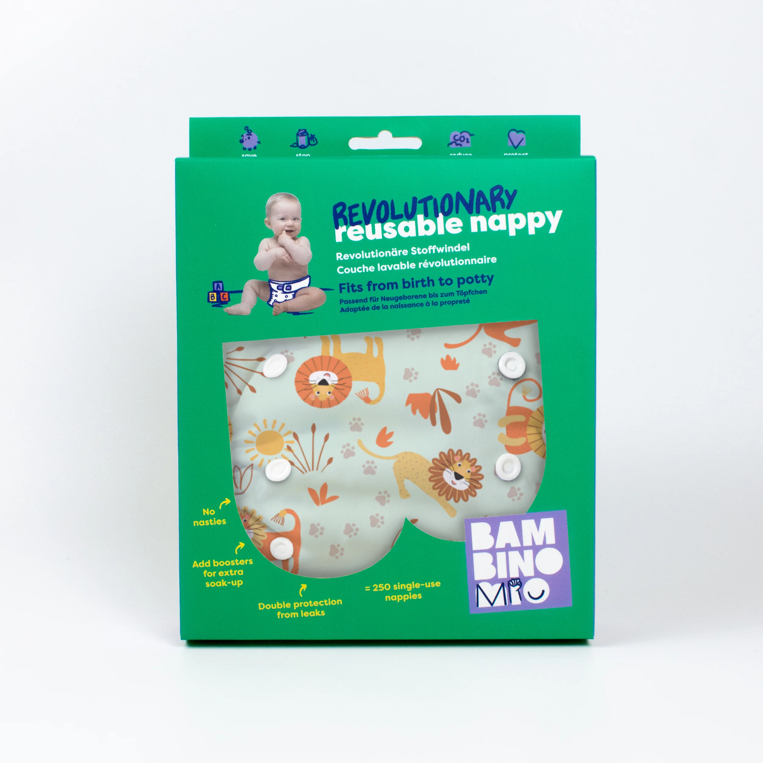 Revolutionary Reusable Diaper in Cool Cats - Image 7