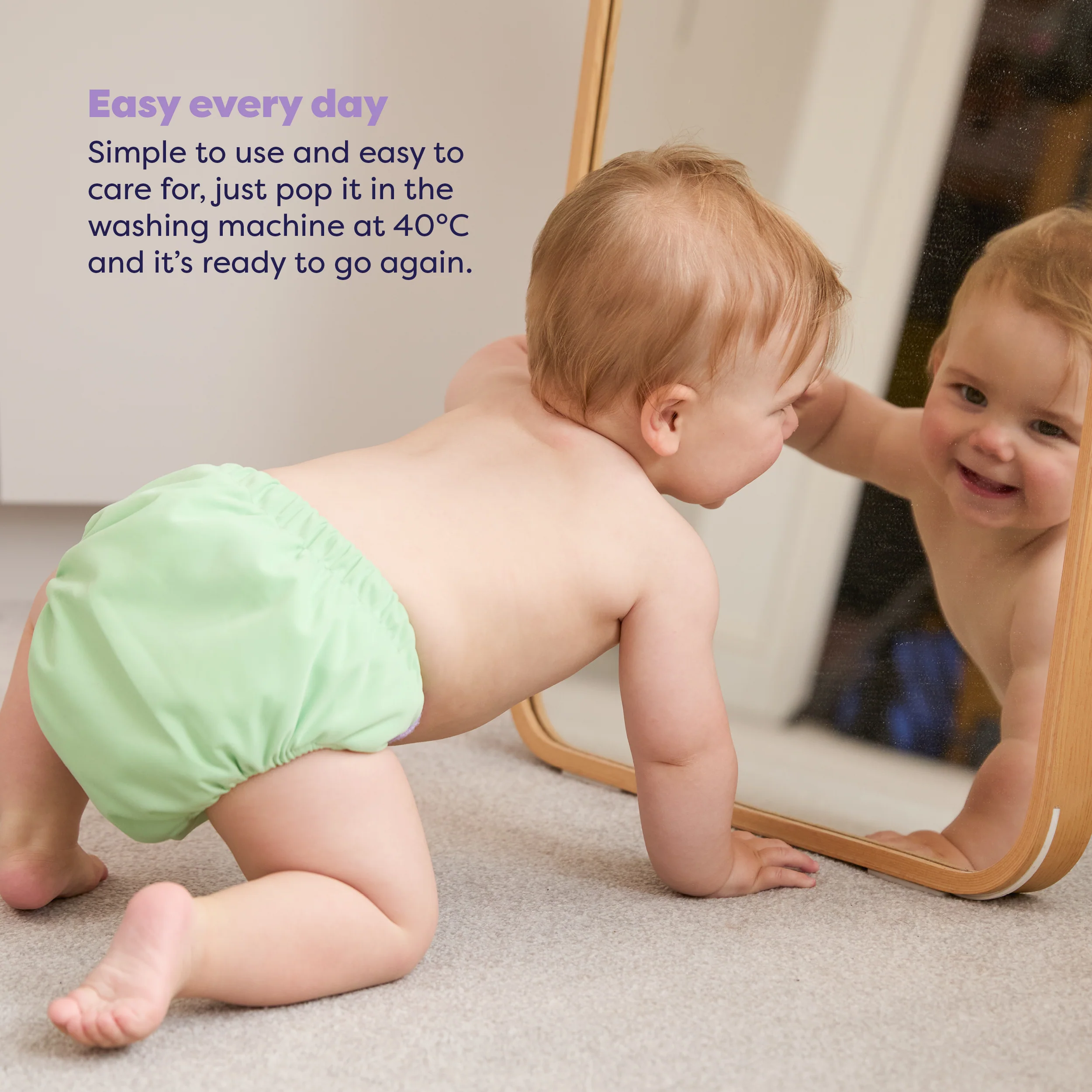 Revolutionary Reusable Diaper in Mint - Image 5