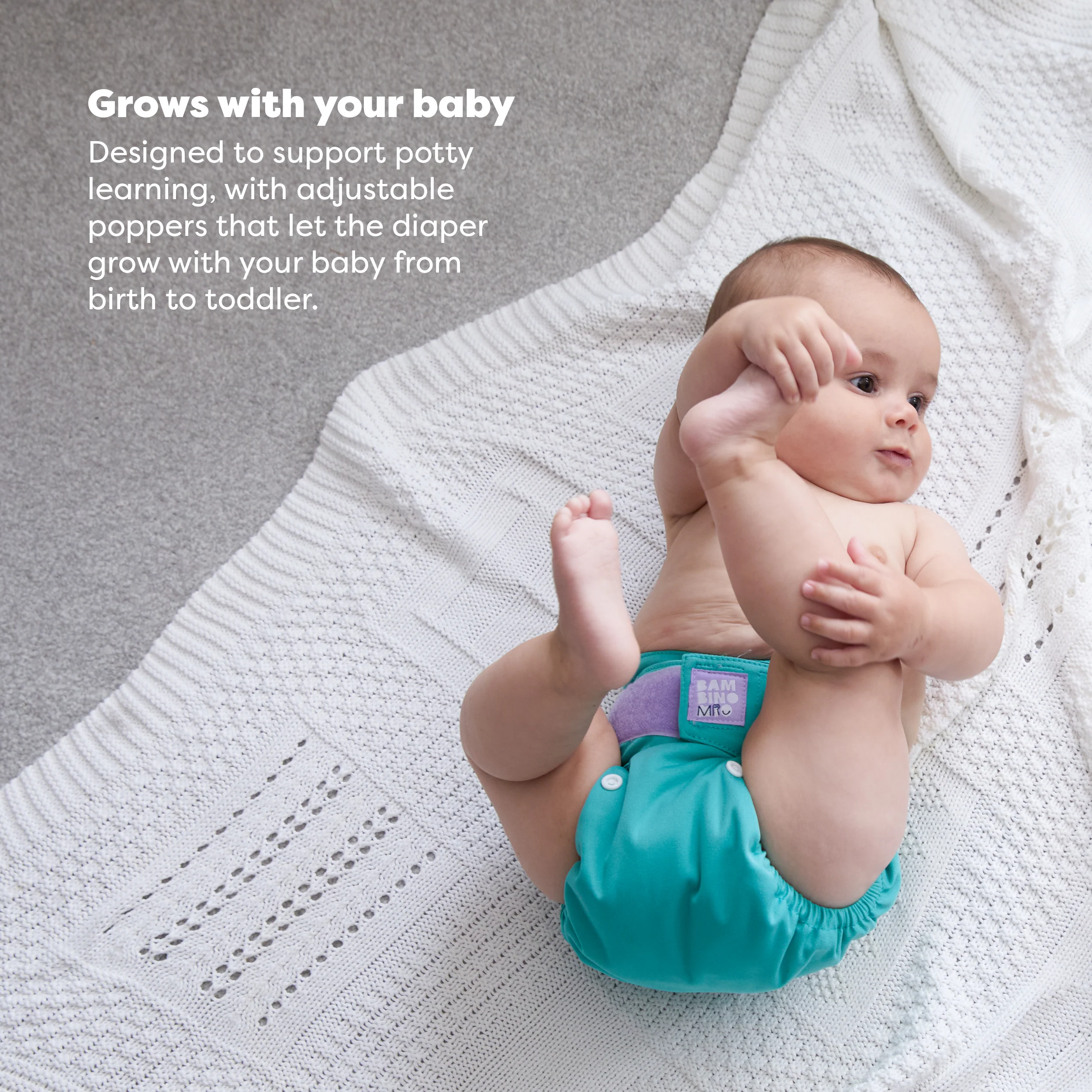 Revolutionary Reusable Diaper in Teal - Image 4