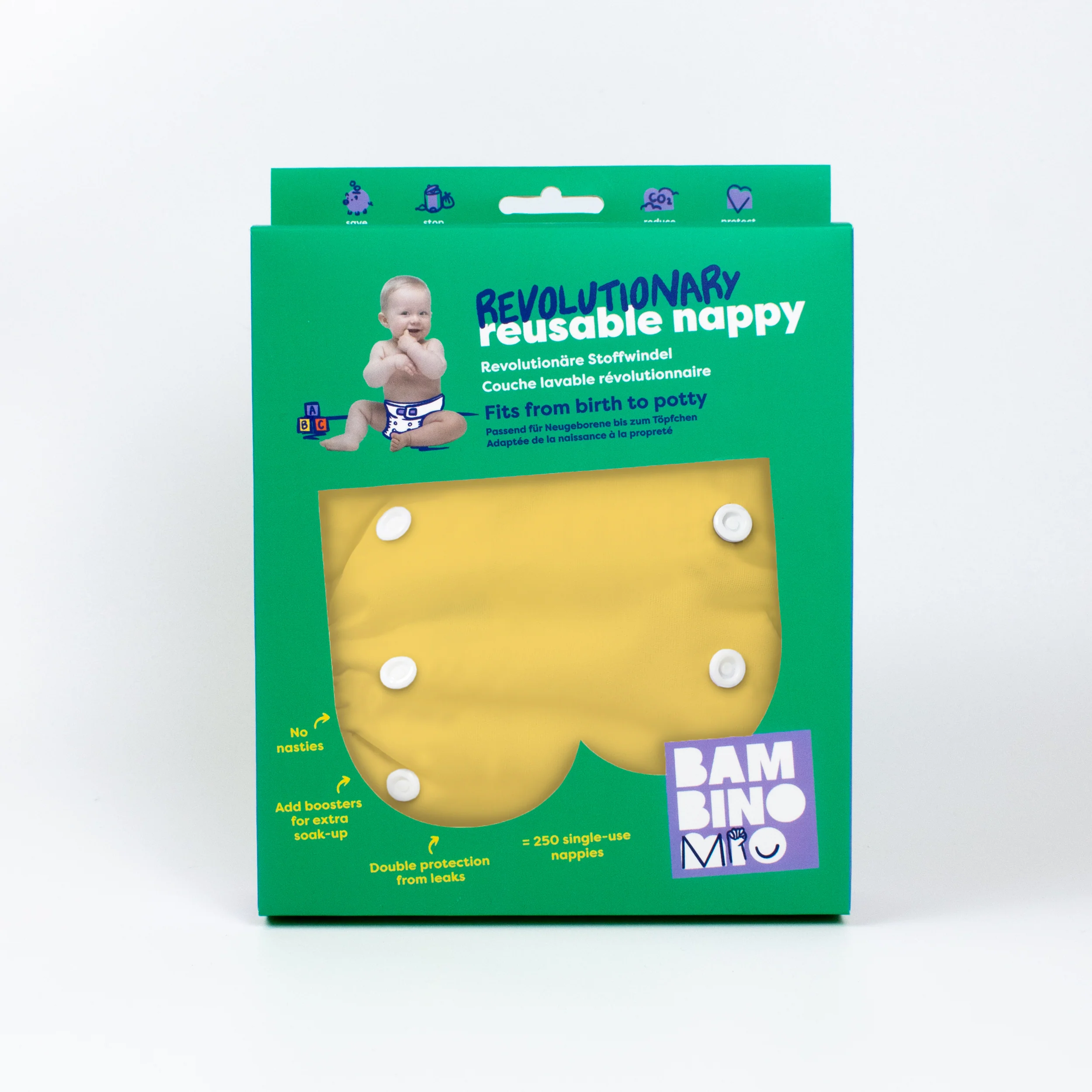 Revolutionary Reusable Diaper in Yellow - Image 7