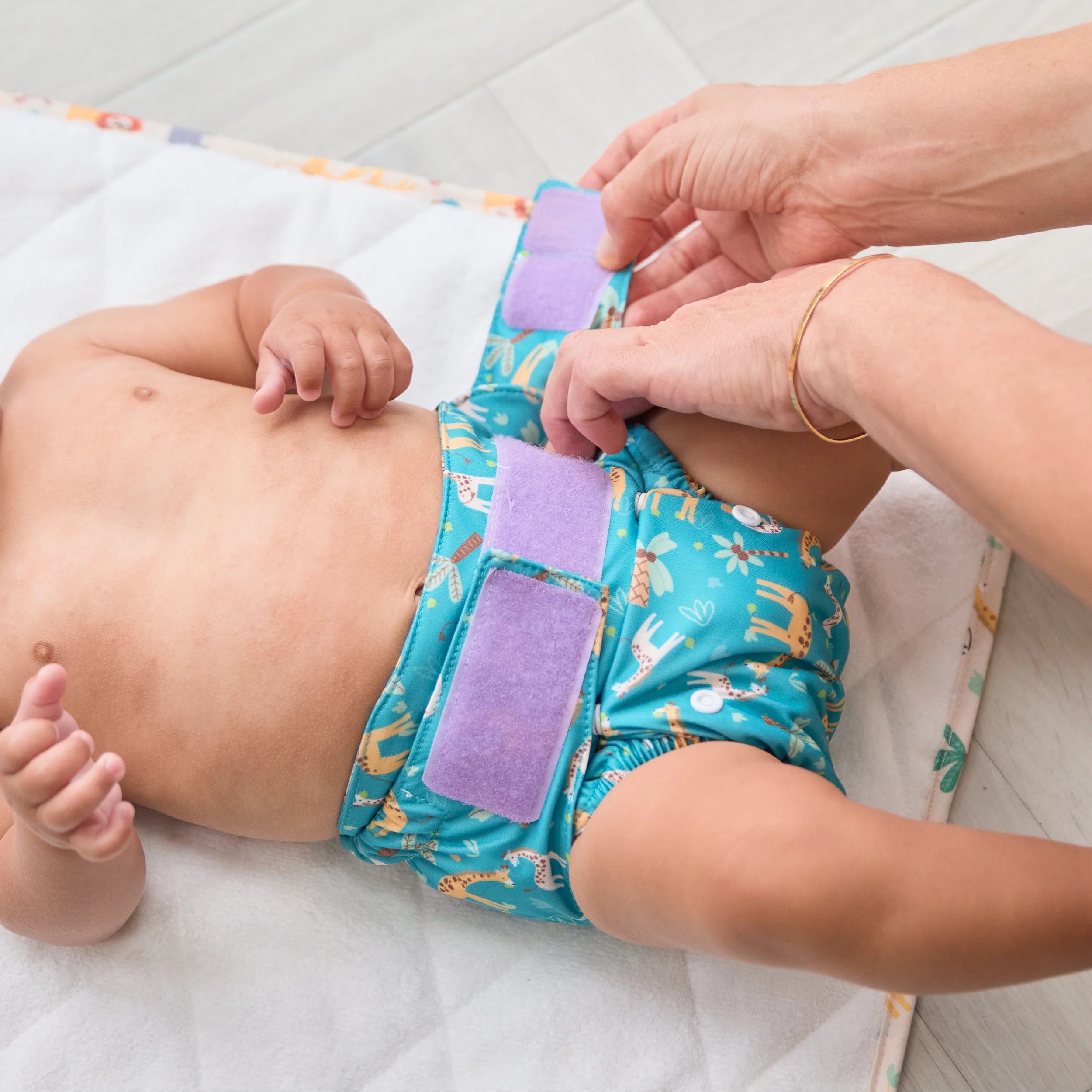 Revolutionary Try-Me-Trio Reusable Diaper Bundle in Wild Life - Image 6