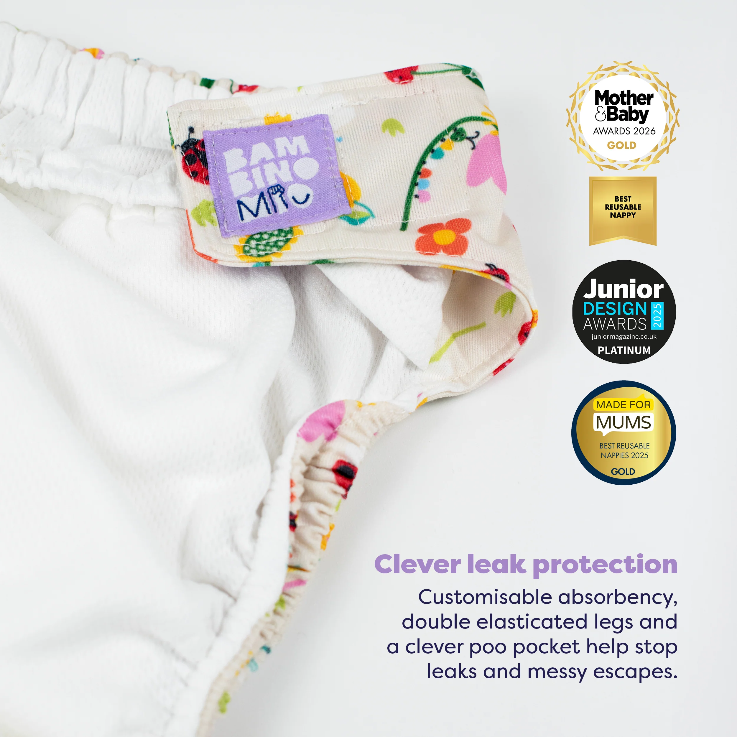 The Nighttime Reusable Diaper  Bundle in Garden Party - Image 3