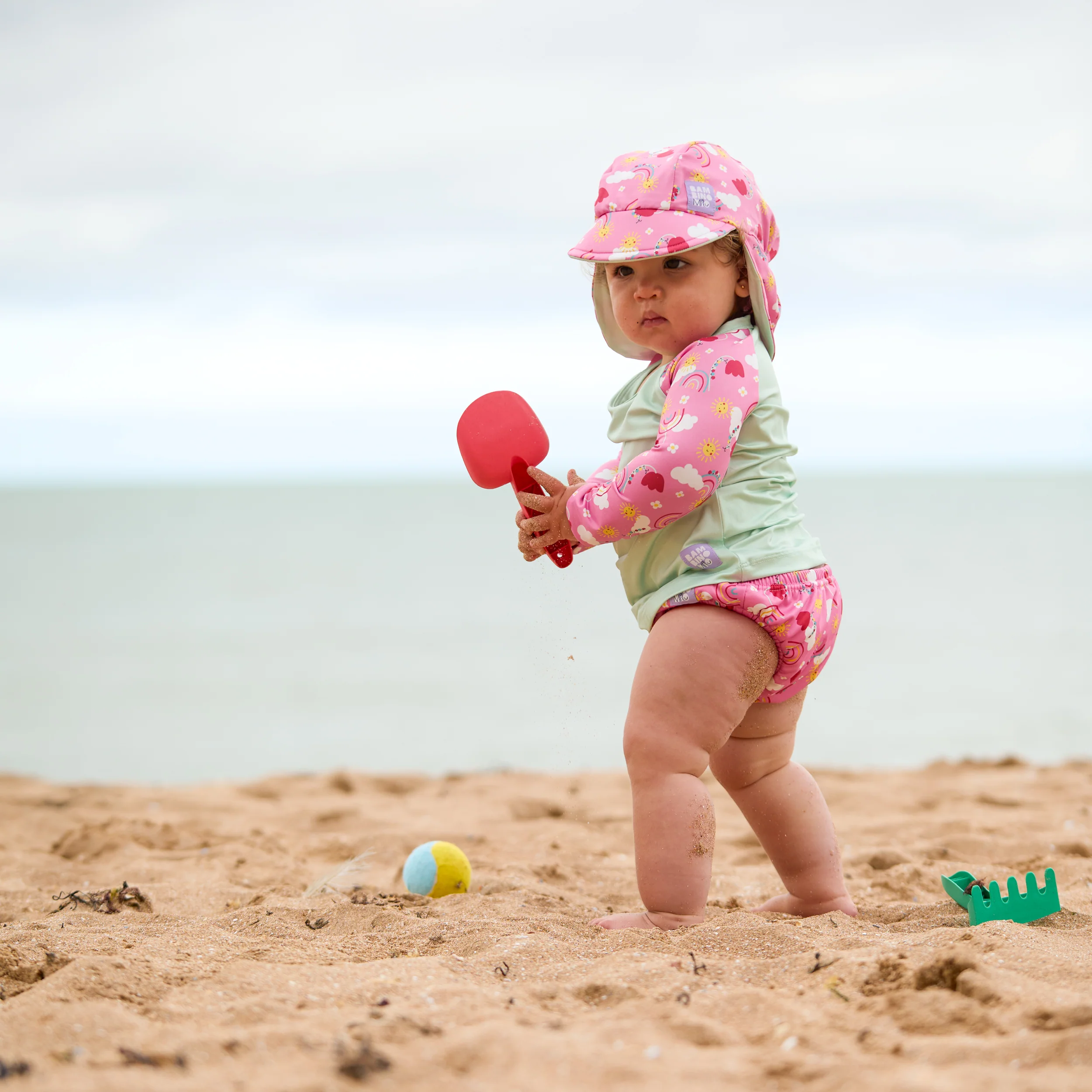 UPF 40+ Soft and Gentle Protective Beach Rash Vest in Happy Days - Image 6